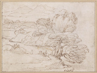 K V 021
<br/>
Rivierlandschap bij Tivoli
<br/>
<em>Grimaldi, Giovanni Francesco (1606-1680)</em>